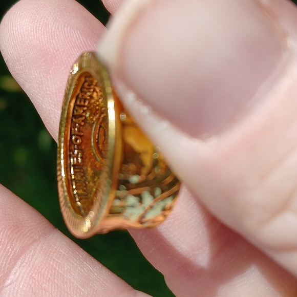 New 1945 Half Dollar Gold Coin Ring. - Picture 9 of 12